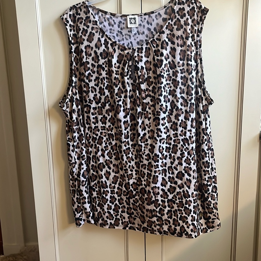 Anne klien animal print shirt